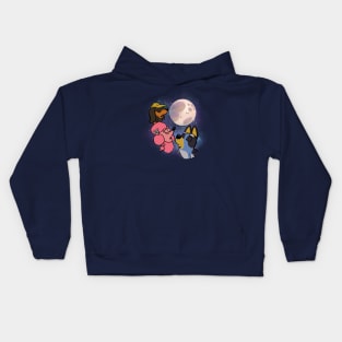 Three Wolf Moon Bluey parody Kids Hoodie